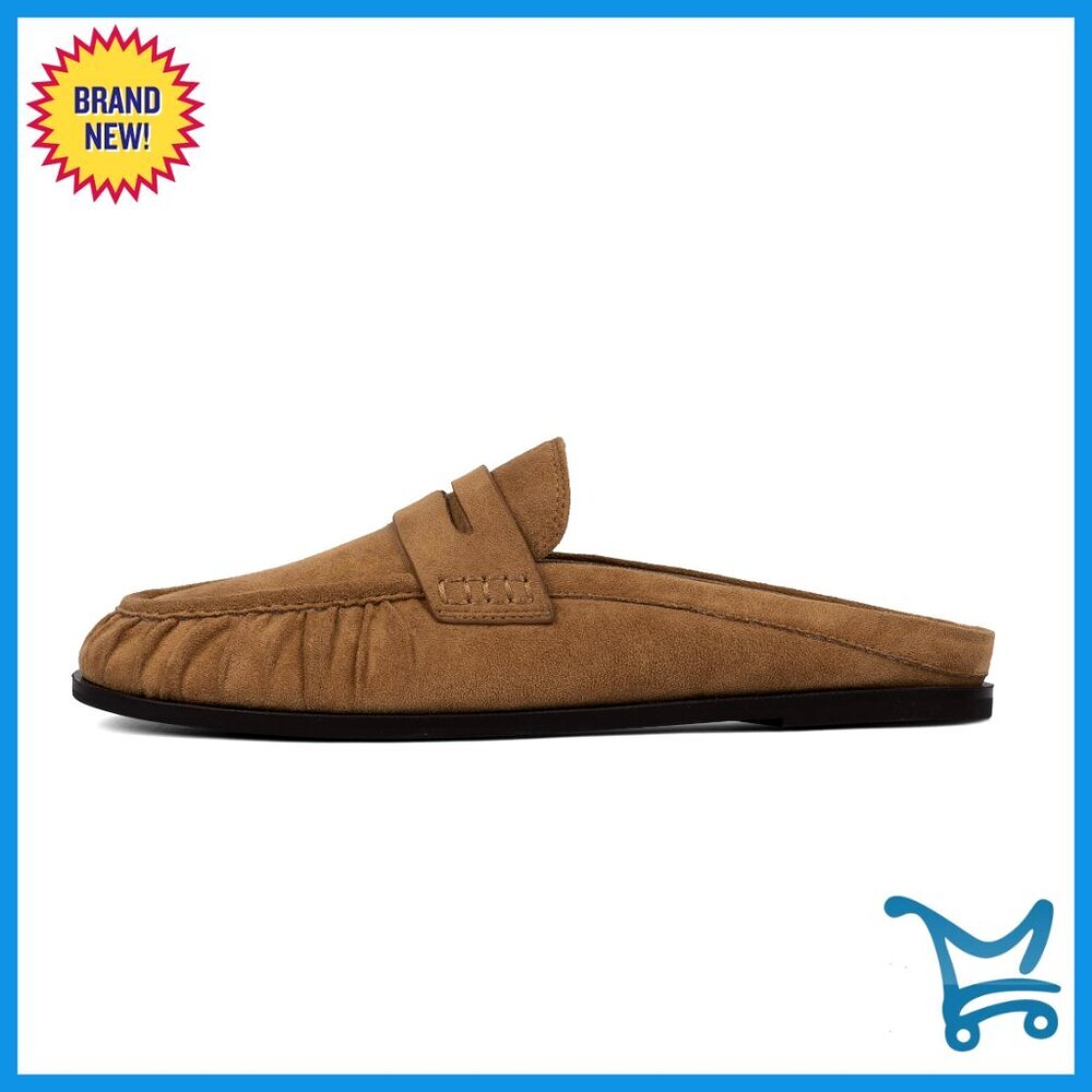 Comfortable Penny Loafers Mules Slip-On Backless Flats Office Casual Shoes - Picture 1 of 7